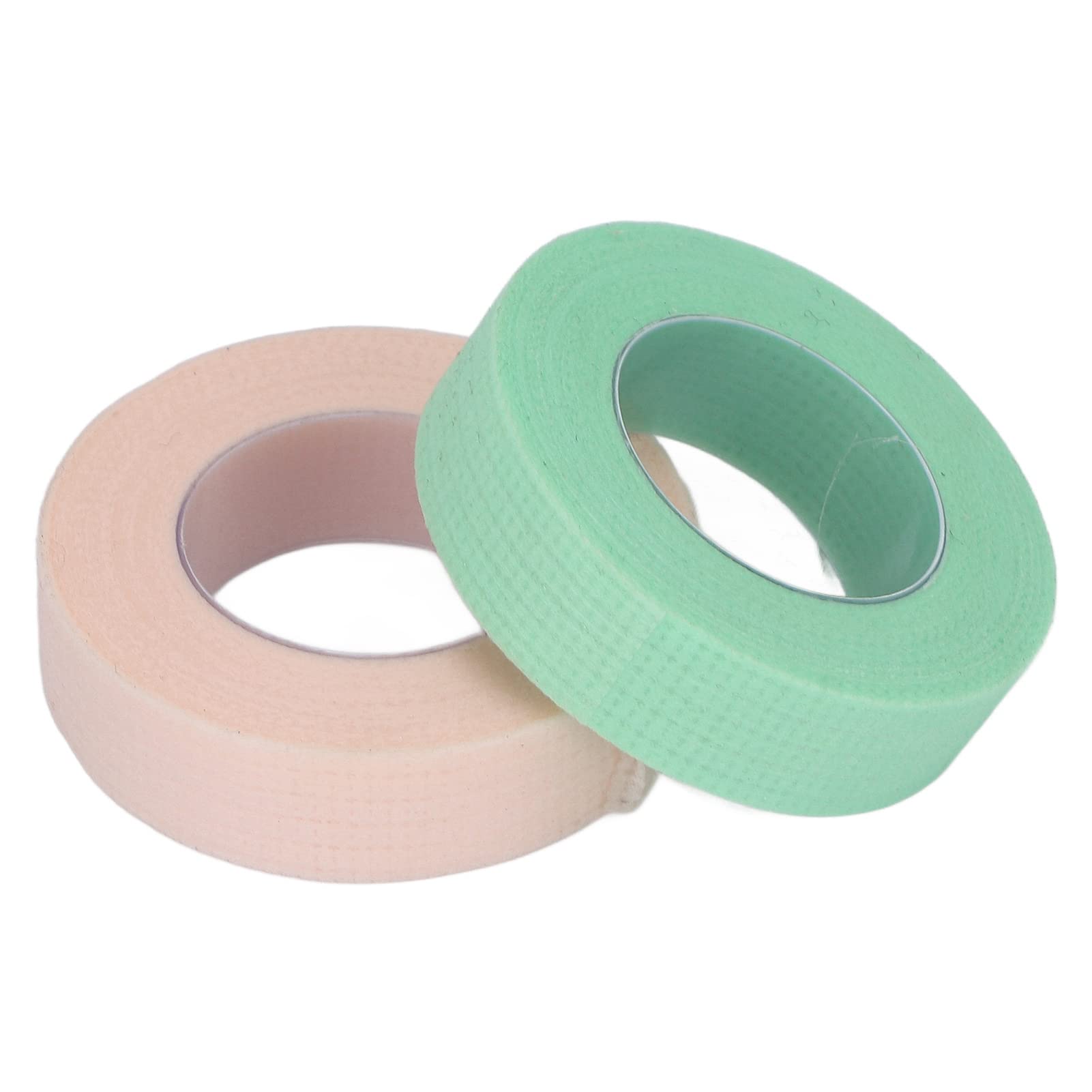 10 Rolls Eyelash Extension Tape - Green & Pink Breathable Adhesive Fabric Tape for Professional Lash Extensions | Hypoallergenic, Micropore Design | Perfect for Salon Use & DIY Lash Artists
