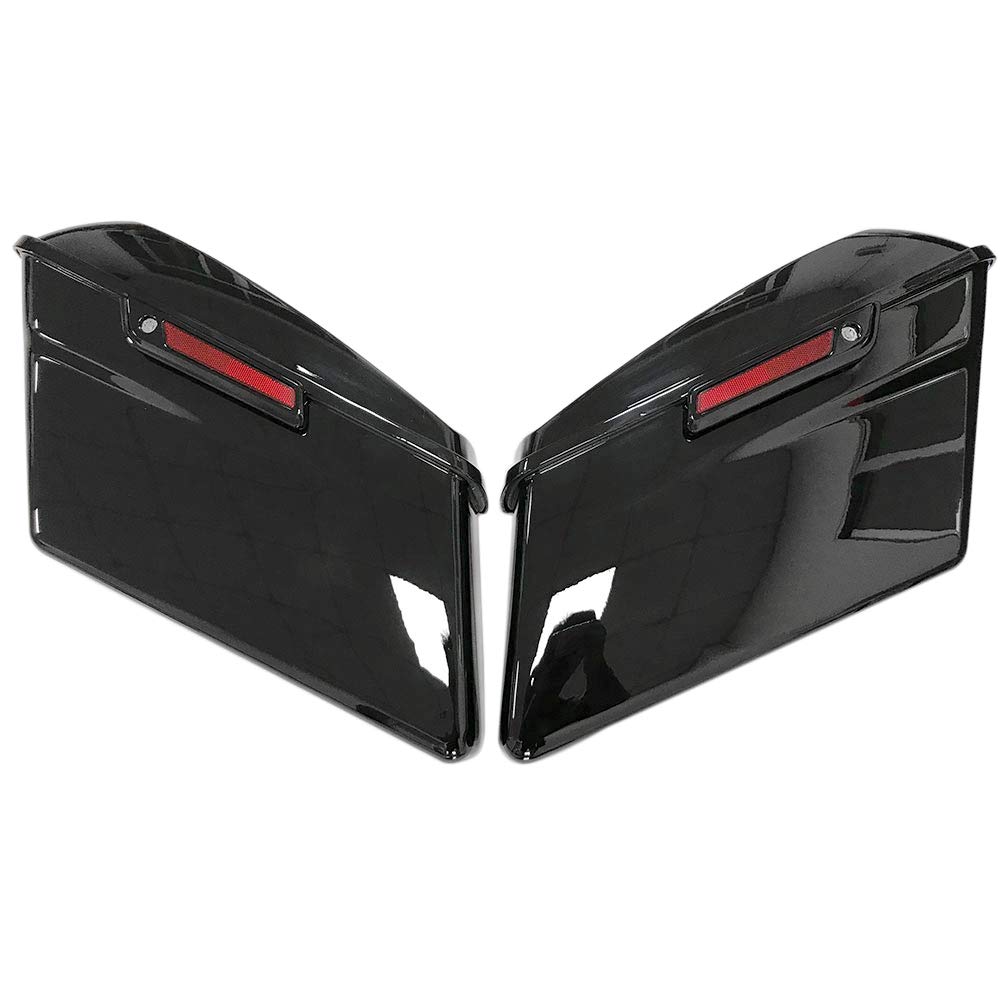 ZXMOTO Vivid Black Hard Saddlebags for Harley Touring Models (2014-2020) - FLT, FLHT, FLHTCU, FLHRC, Road King, Road Glide, Street Glide | Durable Motorcycle Luggage with Mounting Hardware | Perfect for Long Rides & Road Trips