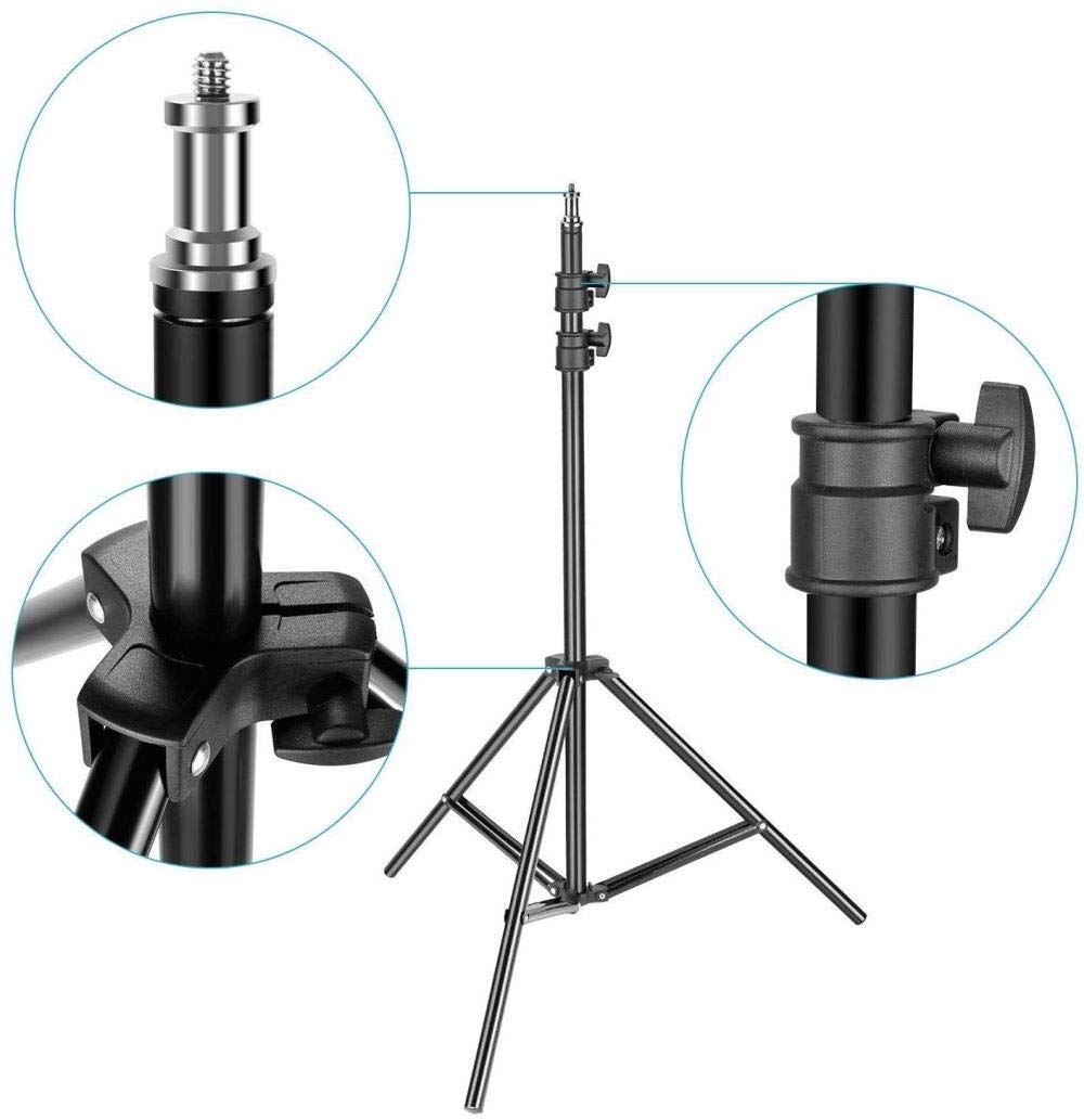 HMTE 10-Inch LED Ring Light with Phone Holder & Tripod Stand - Adjustable Brightness for Selfie, Beauty Makeup, YouTube Live Streaming, and Video Conferencing