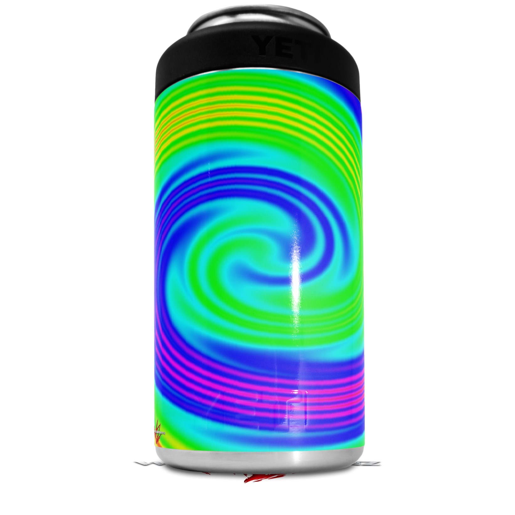 Rainbow Swirl Skin Decal Wrap for Yeti 16oz Tall Colster Can Cooler - Compatible with Yeti Can Insulator (Cooler Not Included) - Perfect for Outdoor Parties, Camping & Beach Trips