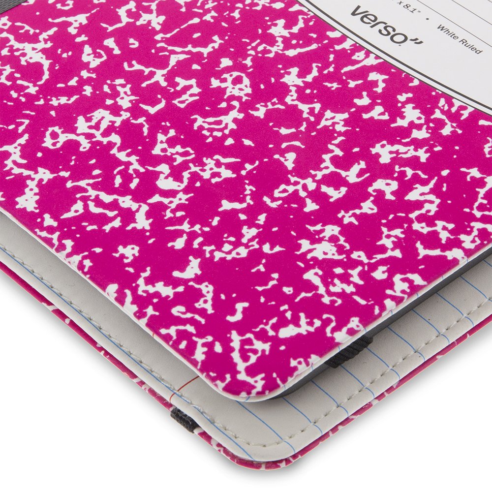Verso Kindle Case - Scholar Classic Pink Composition Book Folio Style Protective Cover for Amazon Kindle (Fits Kindle Paperwhite, Kindle & Kindle Touch) | Waterproof & Shockproof | Perfect for Reading, Travel & School Use