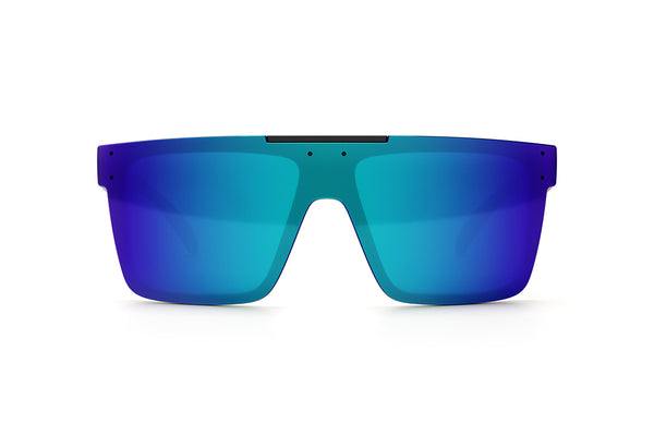 Quatro Blue Polarized Sunglasses with Side Stripes - Stylish UV Protection for Outdoor Sports & Driving