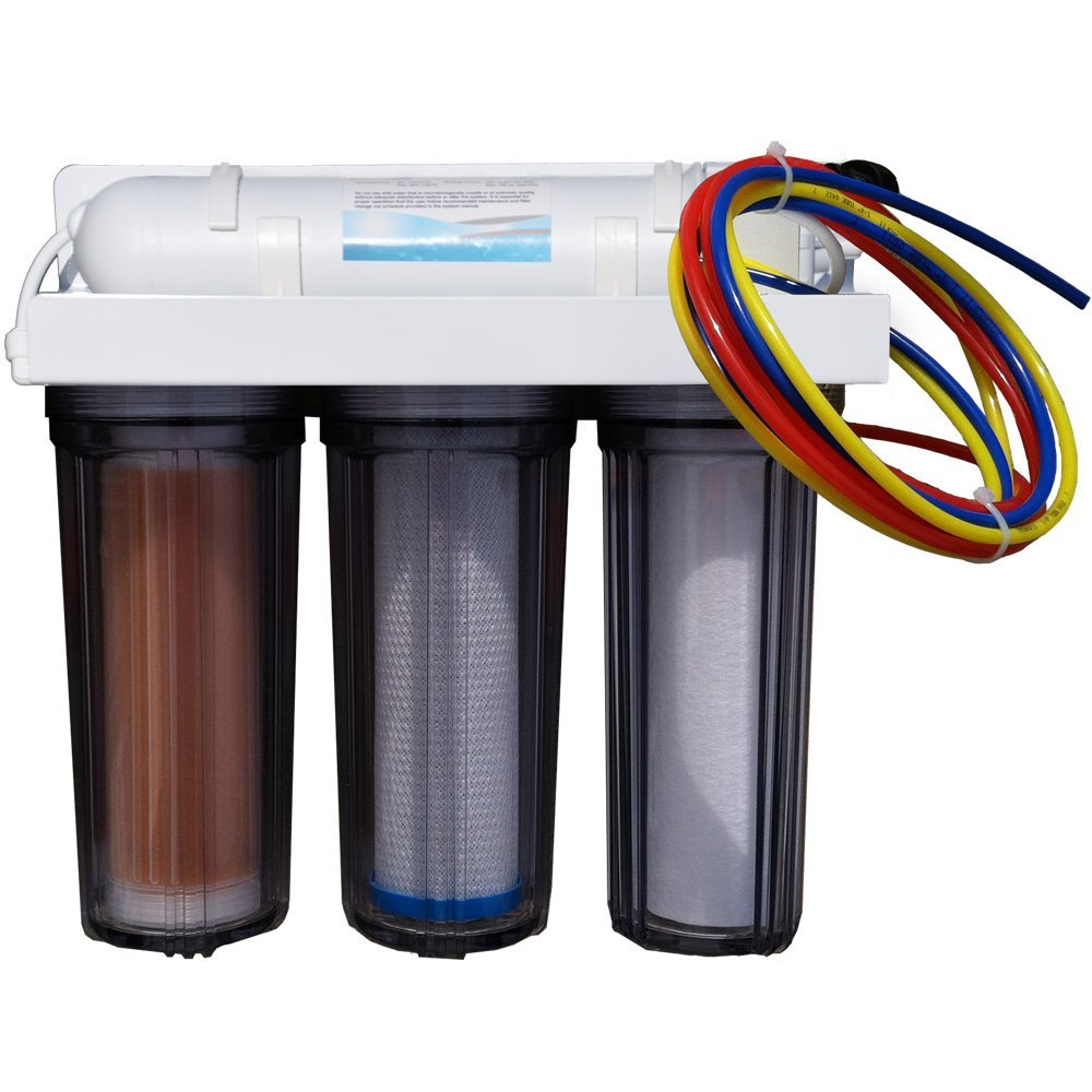 AFWFilters Abundant Flow 4-Stage RO/DI Water Filtration System - 100 GPD Reverse Osmosis for Reef Aquariums & Saltwater Tanks | Pure Water for Marine Life, Coral Growth & Fish Health