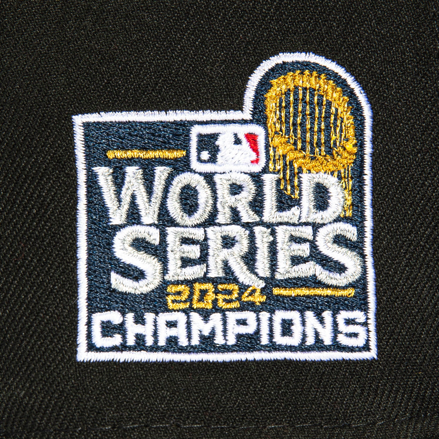 New Era 59Fifty Los Angeles Dodgers 2024 World Series Champions Patch Hat - Black & White | Official MLB Baseball Cap for Fans, Streetwear & Sports Events