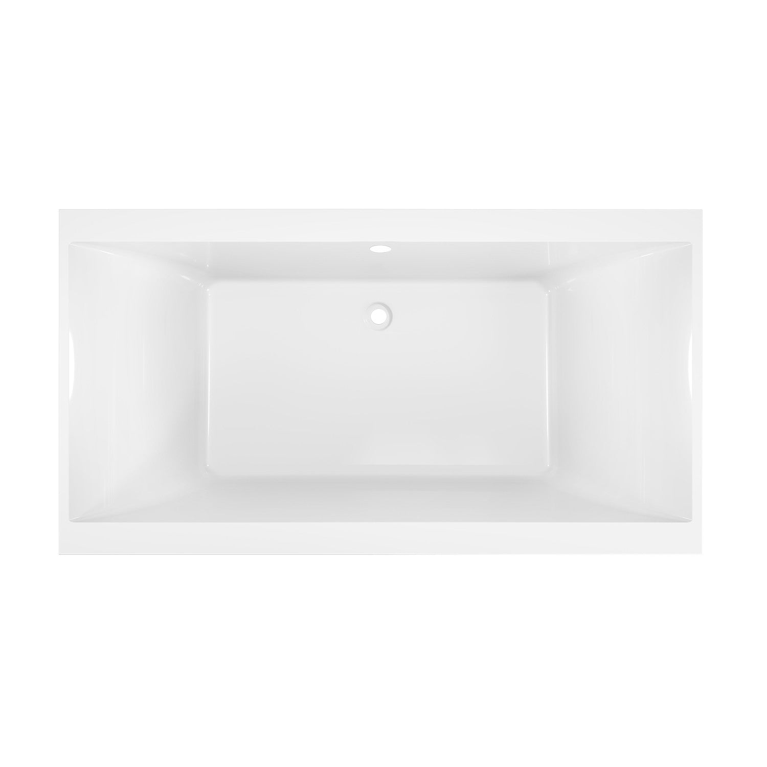 Aqua Eden 67-Inch Acrylic Drop-In Bathtub - Glossy White Rectangular Soaking Tub with Reversible Drain | Perfect for Master Bathroom Renovation & Spa-Like Relaxation