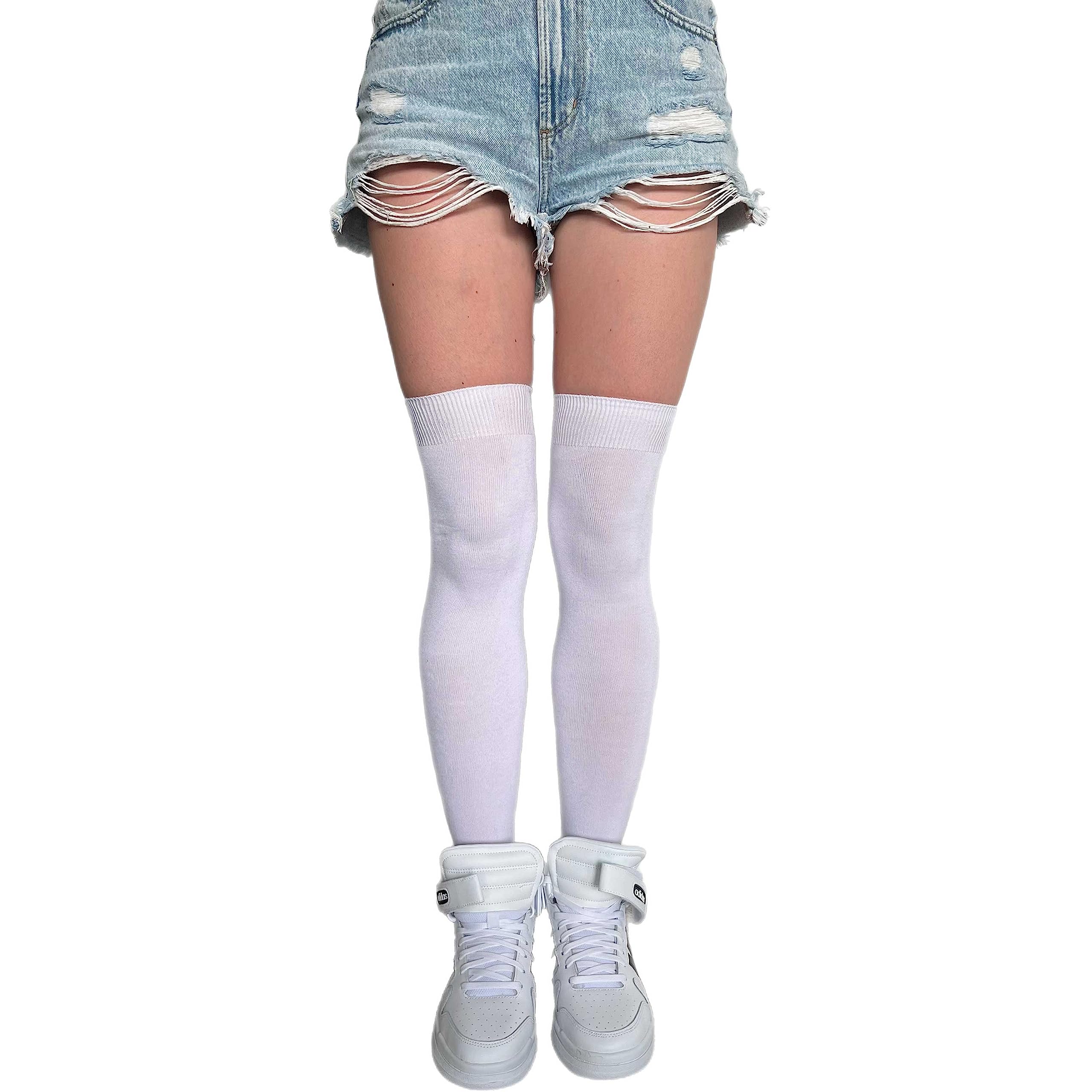 Women's White Tube Socks - Comfortable Casual & Athletic Wear