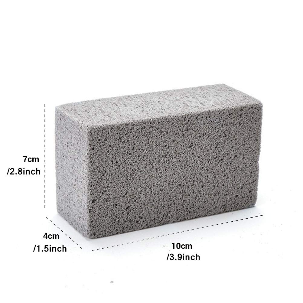Heavy Duty Grill Cleaning Stone Brick - 3 Pack for Flat Top Griddles, Cooktops & BBQ Grills - Professional Griddle Scrubber for Commercial & Home Use