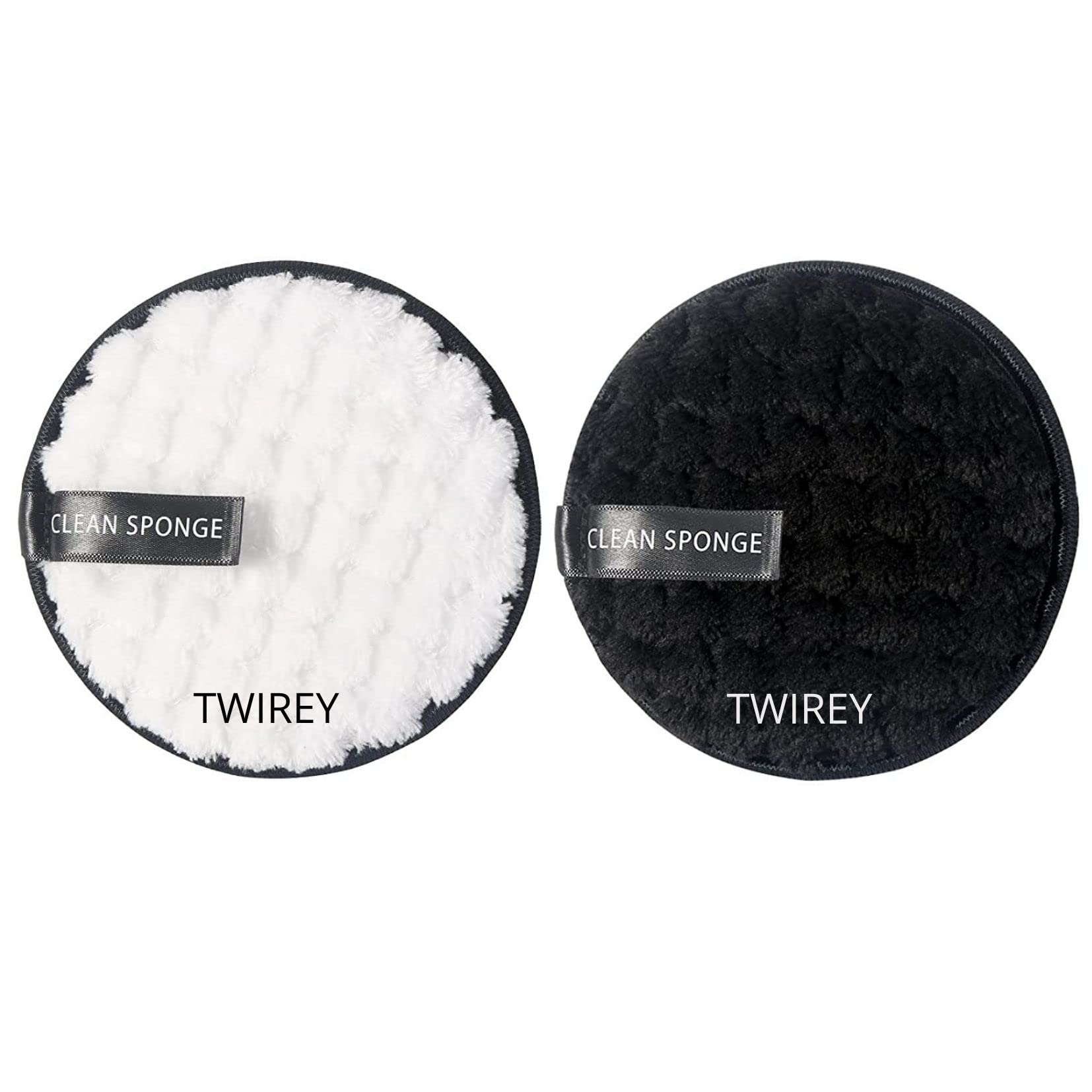 TWIREY Reusable Makeup Remover Pads - Eco-Friendly Double Sided Cotton Pads for Face Cleansing, Eyeshadow & Makeup Removal - Pack of 2 (Multicolor) - Perfect for Travel, Daily Skincare & Sustainable Beauty Routine