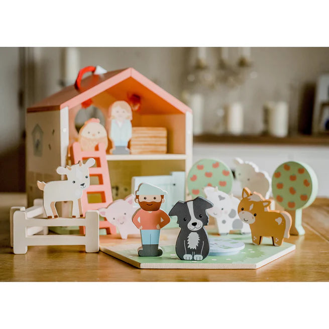 Farmyard Play Set for Kids - Animal Toy Figures with Barn, Tractor & Fence - Educational Farm Playset for Toddlers & Preschoolers - Perfect for Imaginative Play, Learning & Farm-Themed Birthday Gifts