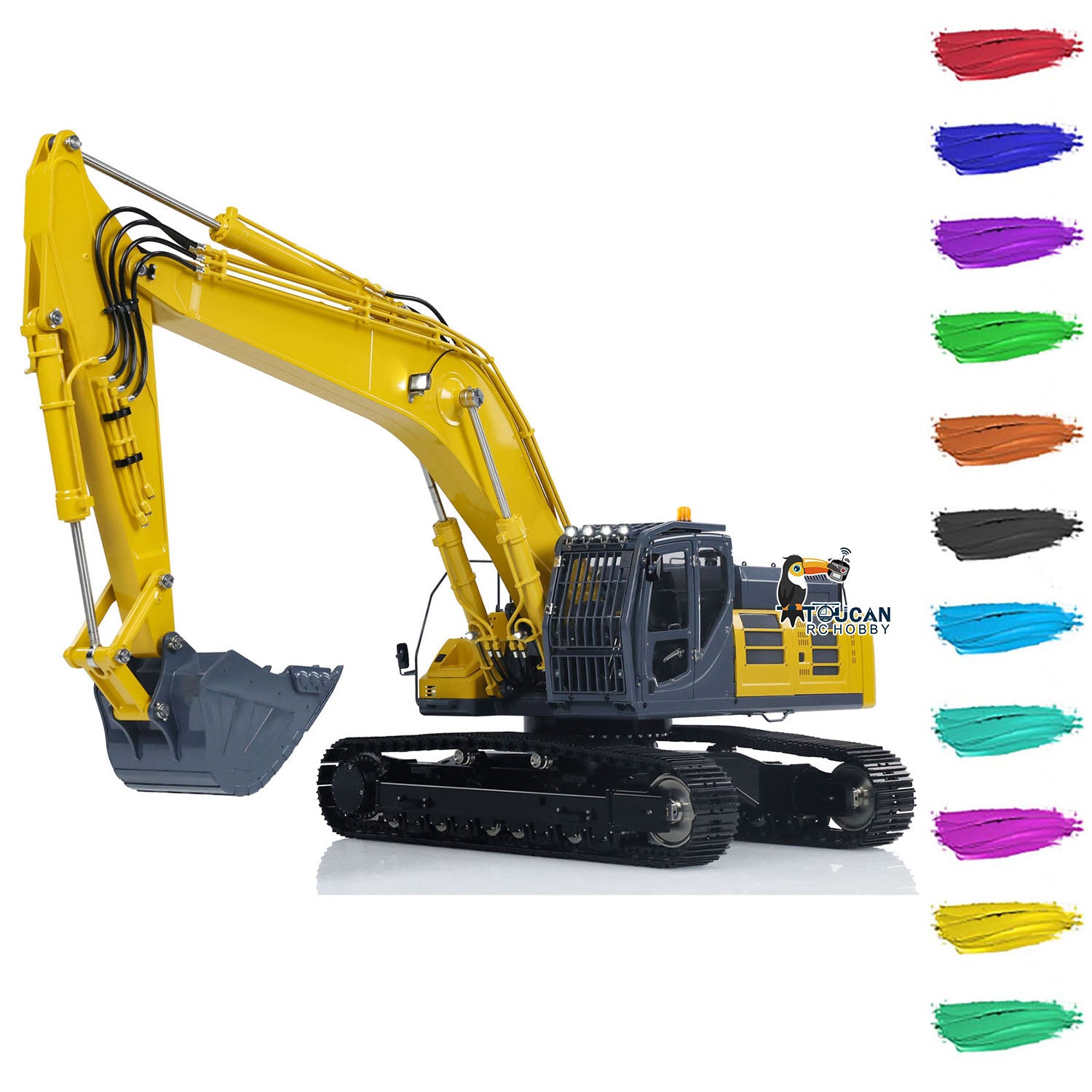 Custom LESU 1/14 SK500LC RC Hydraulic Excavator - Metal Wireless Remote Control Construction Toy, RTR PNP (580x443x255mm) with ESC Motor & Servo - Perfect for Construction Enthusiasts and RC Hobbyists