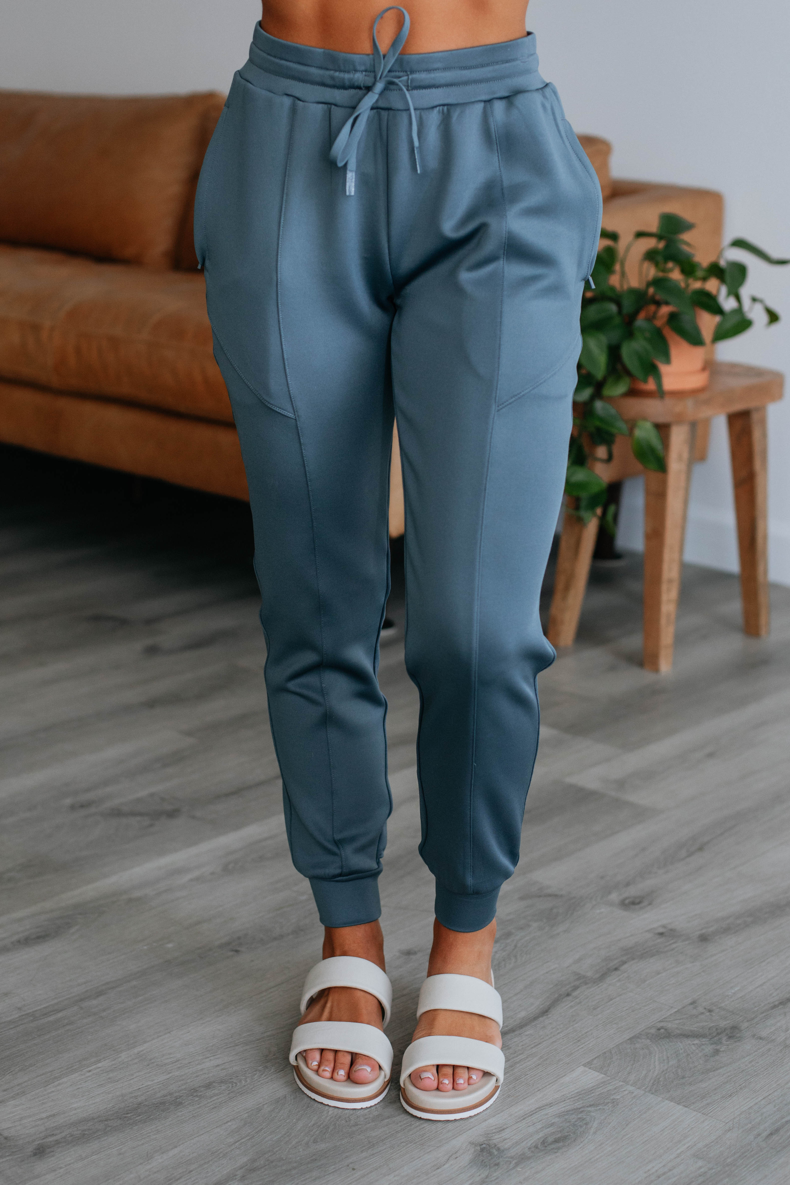 Alex Active Joggers for Men & Women - Comfortable Slate Blue Running Pants for Gym, Yoga & Casual Wear