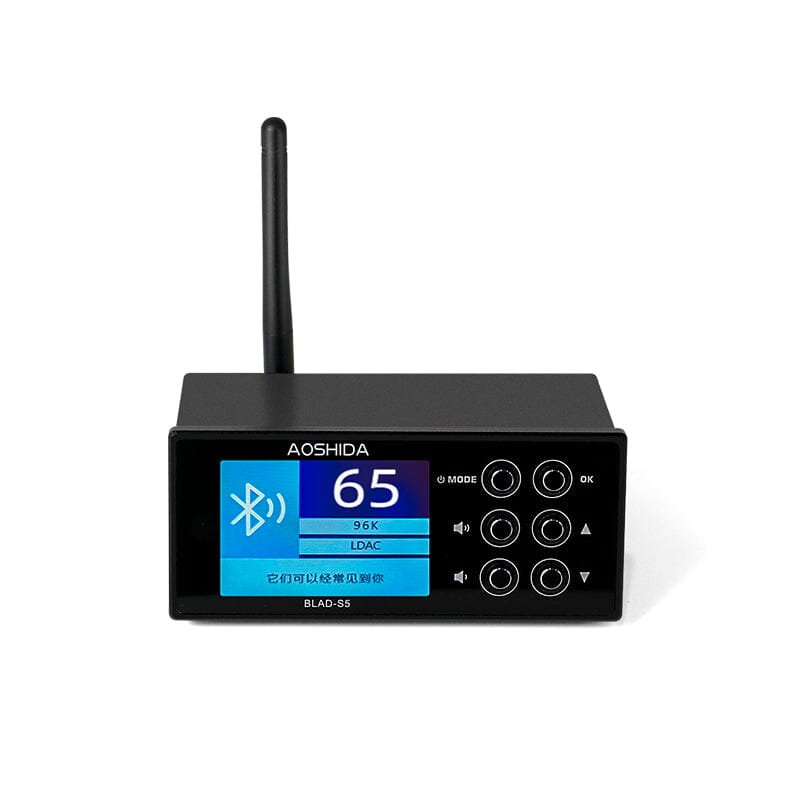 AOSHIDA BLAD S5 ES9038 Bluetooth 5.0 & FM Audio Receiver DAC Converter - High Fidelity Wireless Music Streaming for Home, Car, and Office