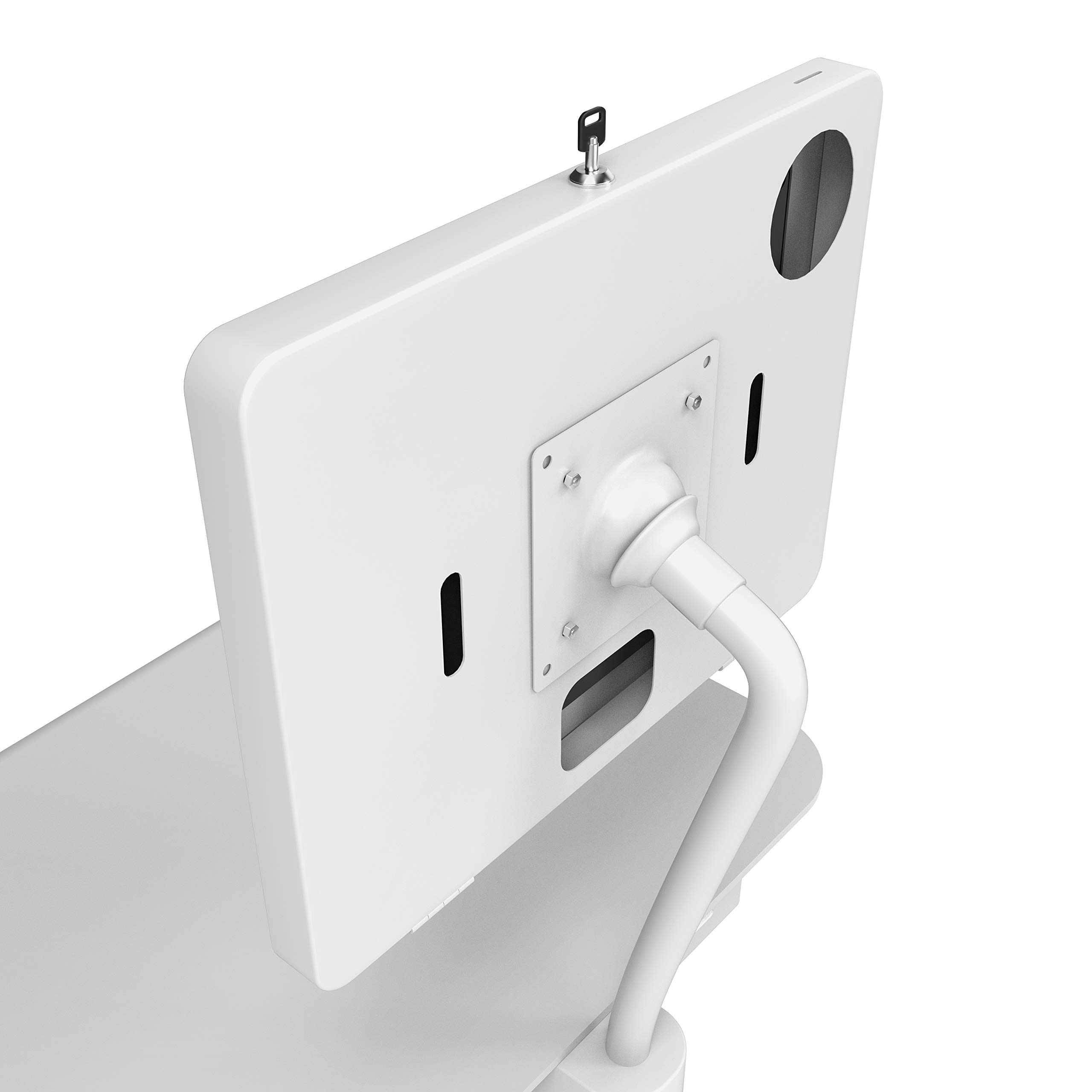 Medical Grade Floor Stand with Paragon Premium Locking Enclosure - Compatible with iPad 11 (A16), Pro 11-inch M4, Air 11-inch M3, iPad 10th Gen & Galaxy Tablets - Secure Tablet Holder for Hospitals, Clinics & Healthcare Facilities (PAD-MEDVFSE)
