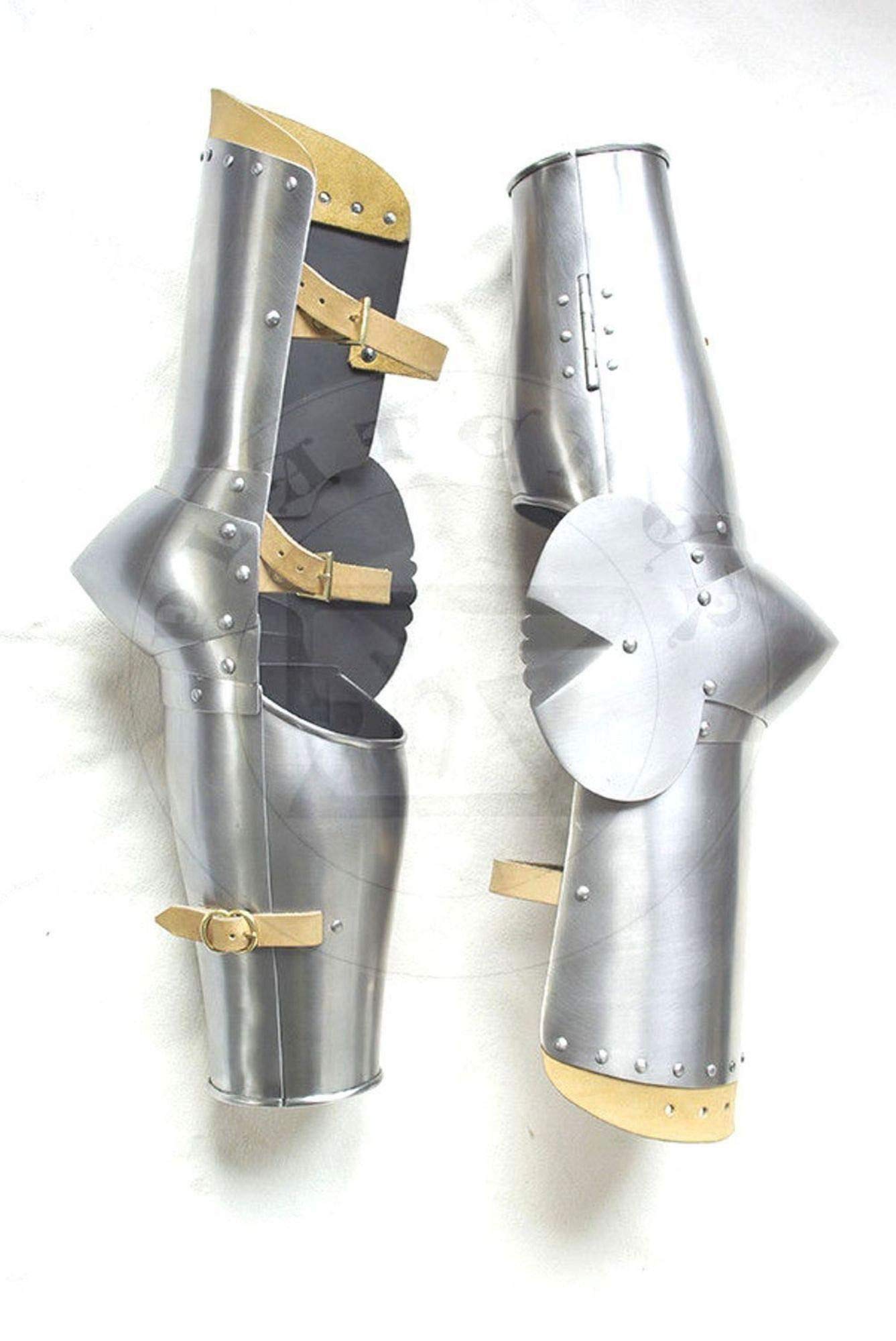 18G Steel Full Armor Plates for SCA & LARP Combat - Historical Replica with Couters & Caps - Perfect for Medieval Reenactments, Cosplay, and Battle Events