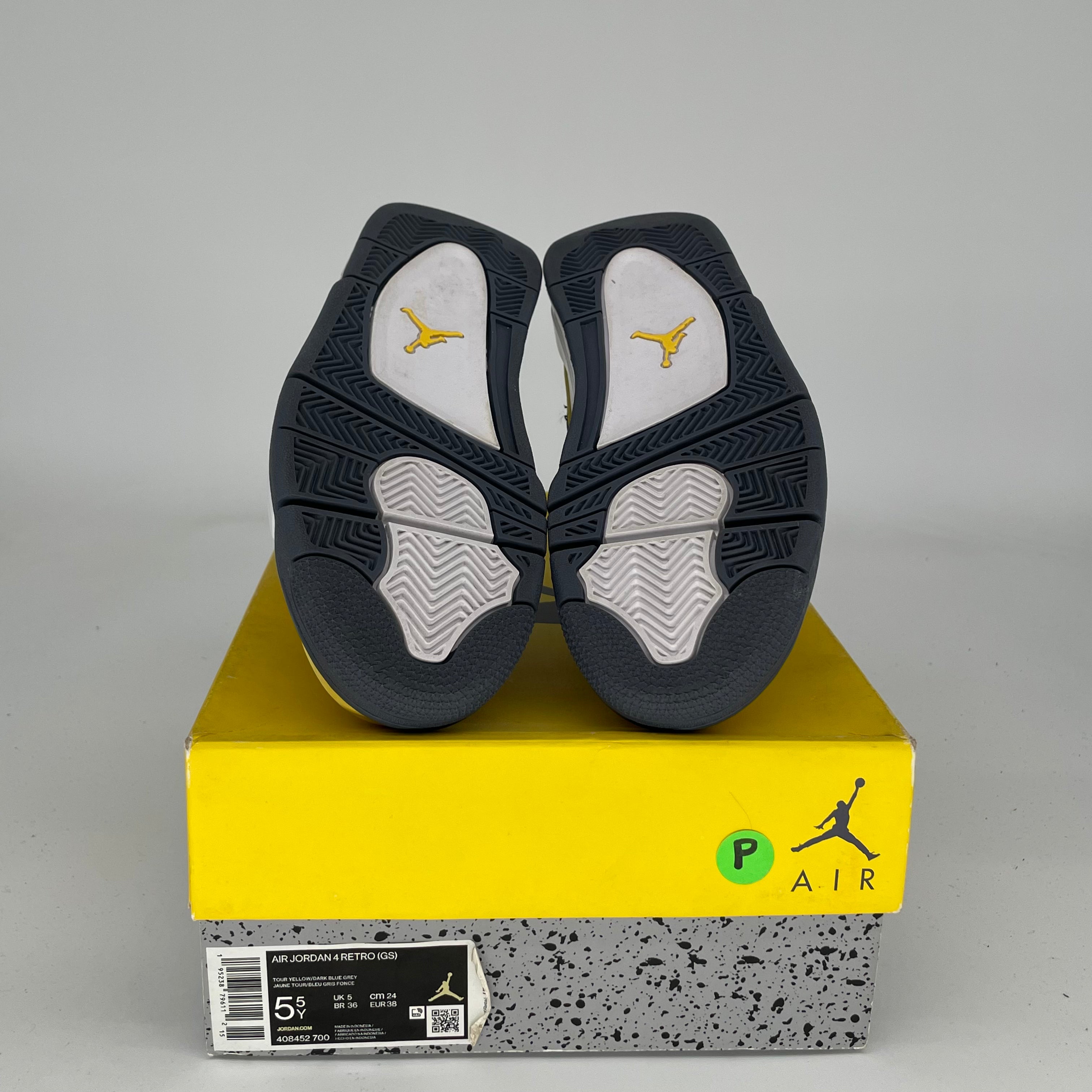 AIR JORDAN 4 LIGHTNING Sneakers - Size 5.5Y (408452-700) - Retro Basketball Shoes for Men & Women - Perfect for Streetwear, Casual Outfits & Sneaker Collectors