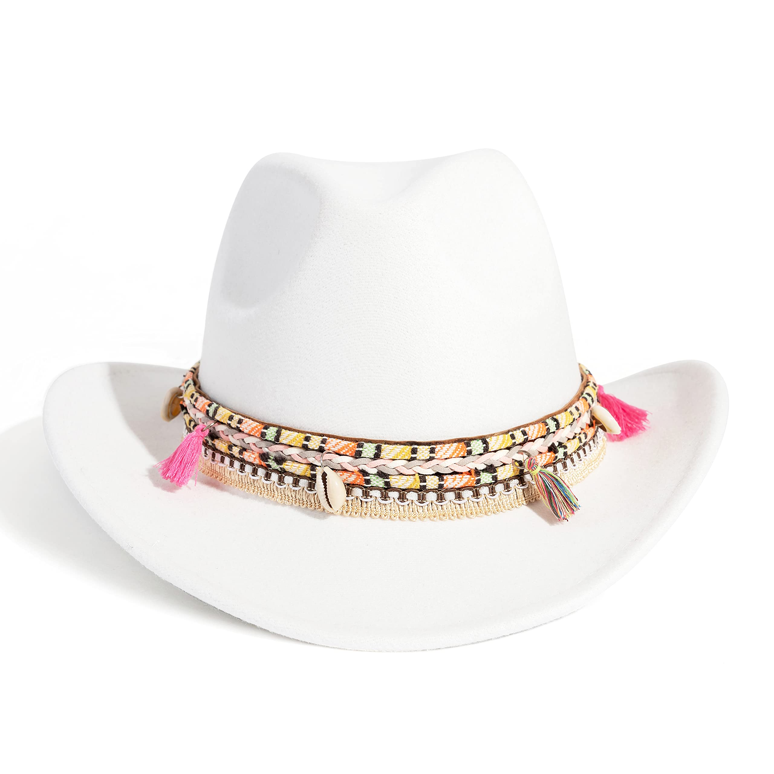 Stylish Western Cowboy & Cowgirl Hat for Women & Men - Adjustable Fedora Hat with Belt - Perfect for Rodeo, Country Music Festivals & Outdoor Adventures
