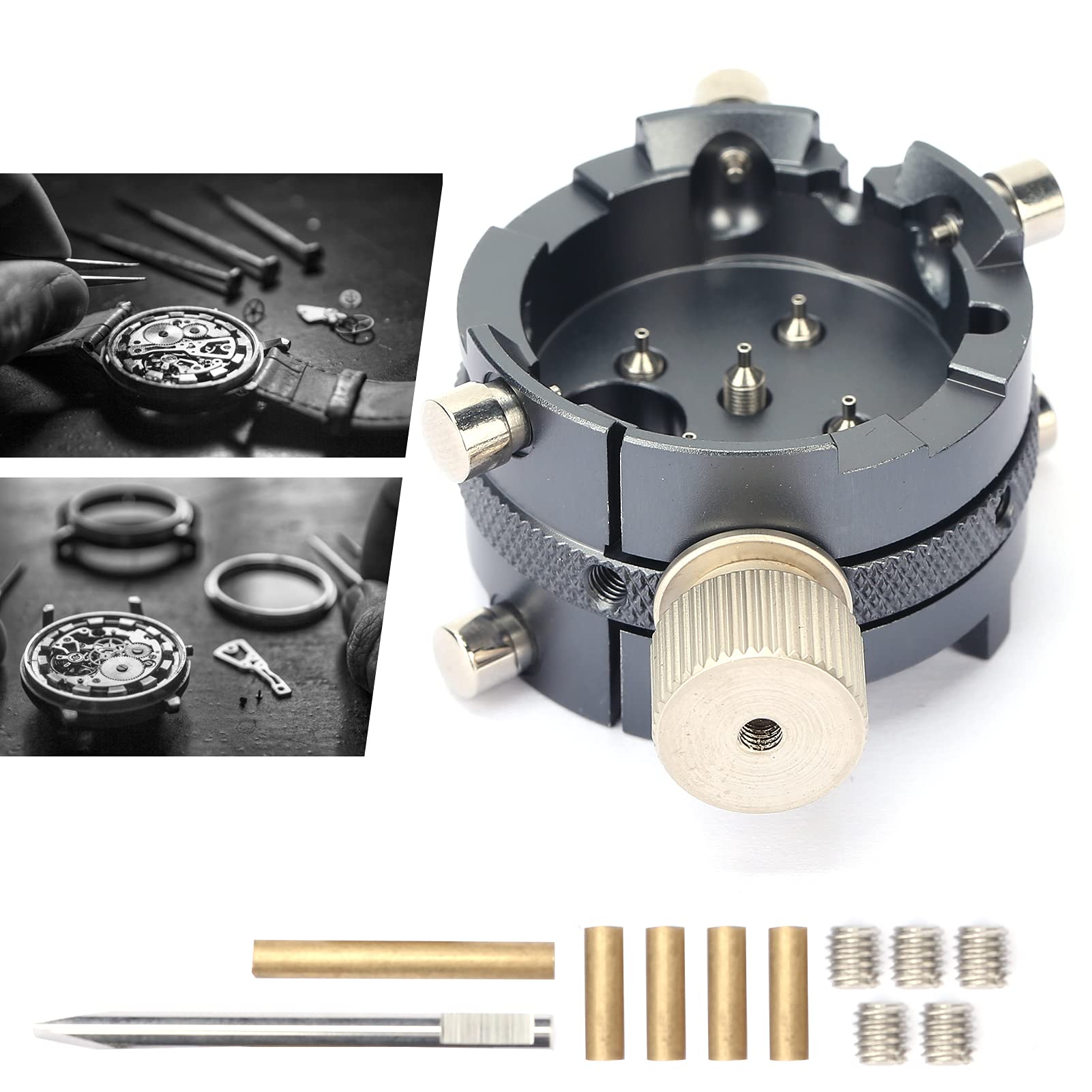 Professional Alloy Watch Movement Holder - Repair Base for Watch Maintenance & Accessories | Durable Tool for Watchmakers & DIY Enthusiasts | Perfect for Watch Repair Shops, Home Workshops & Jewelry Making