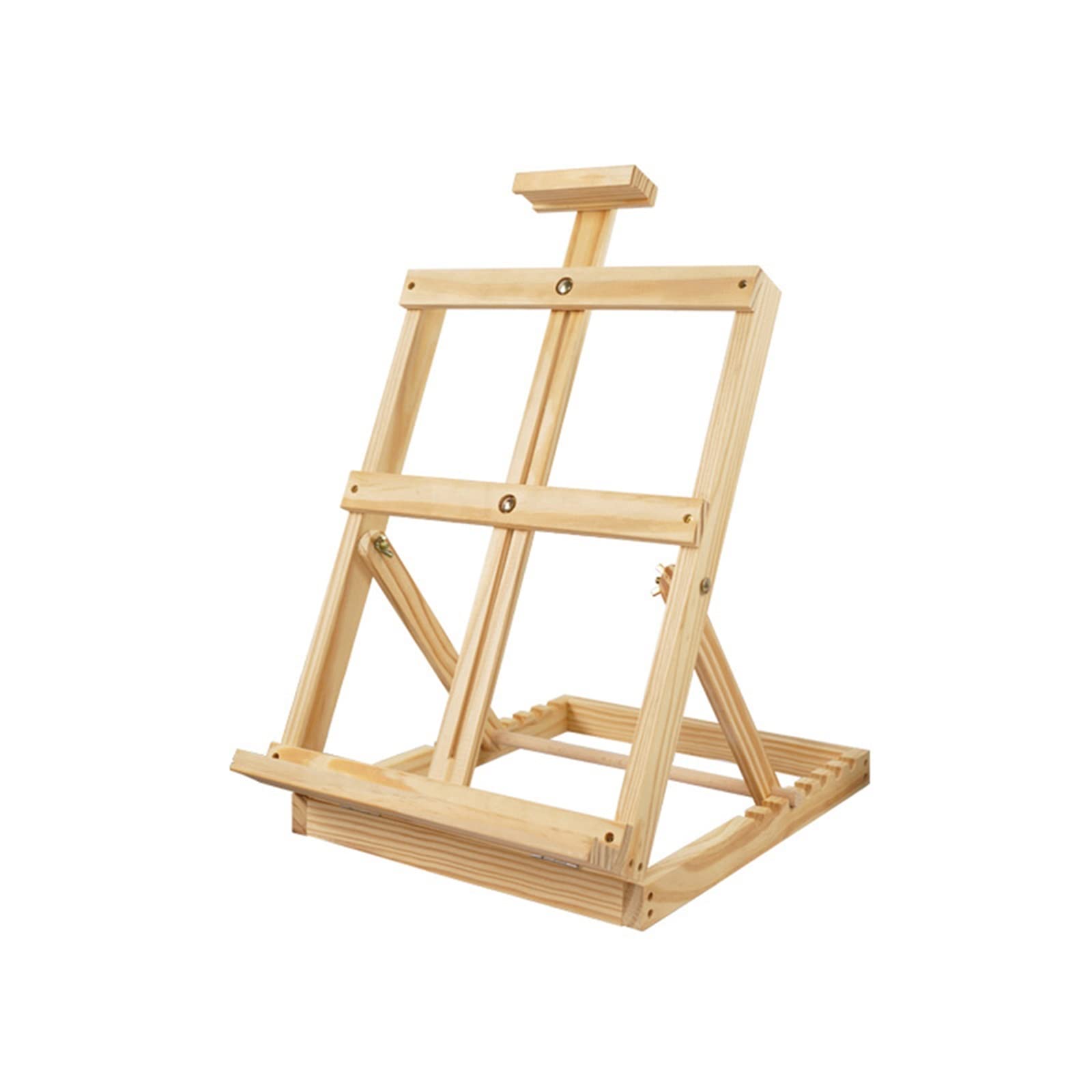 HIONRE Portable Wooden Desktop Folding Easel for Artists - Adjustable Sketch Easel for Oil Painting, Watercolor & Drawing | Perfect Art Supplies for Studio, Classroom & Home Office Use