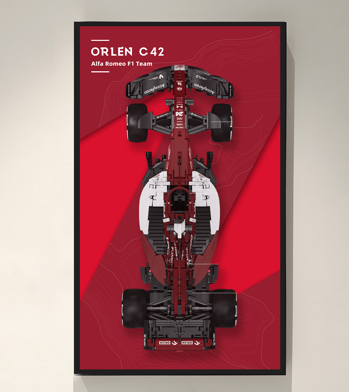 Alfa Romeo F1 Team ORLEN C42 C64005 Display Wall Mount - Premium Formula 1 Memorabilia for Home & Office Decor - Perfect for Racing Fans & Collectors