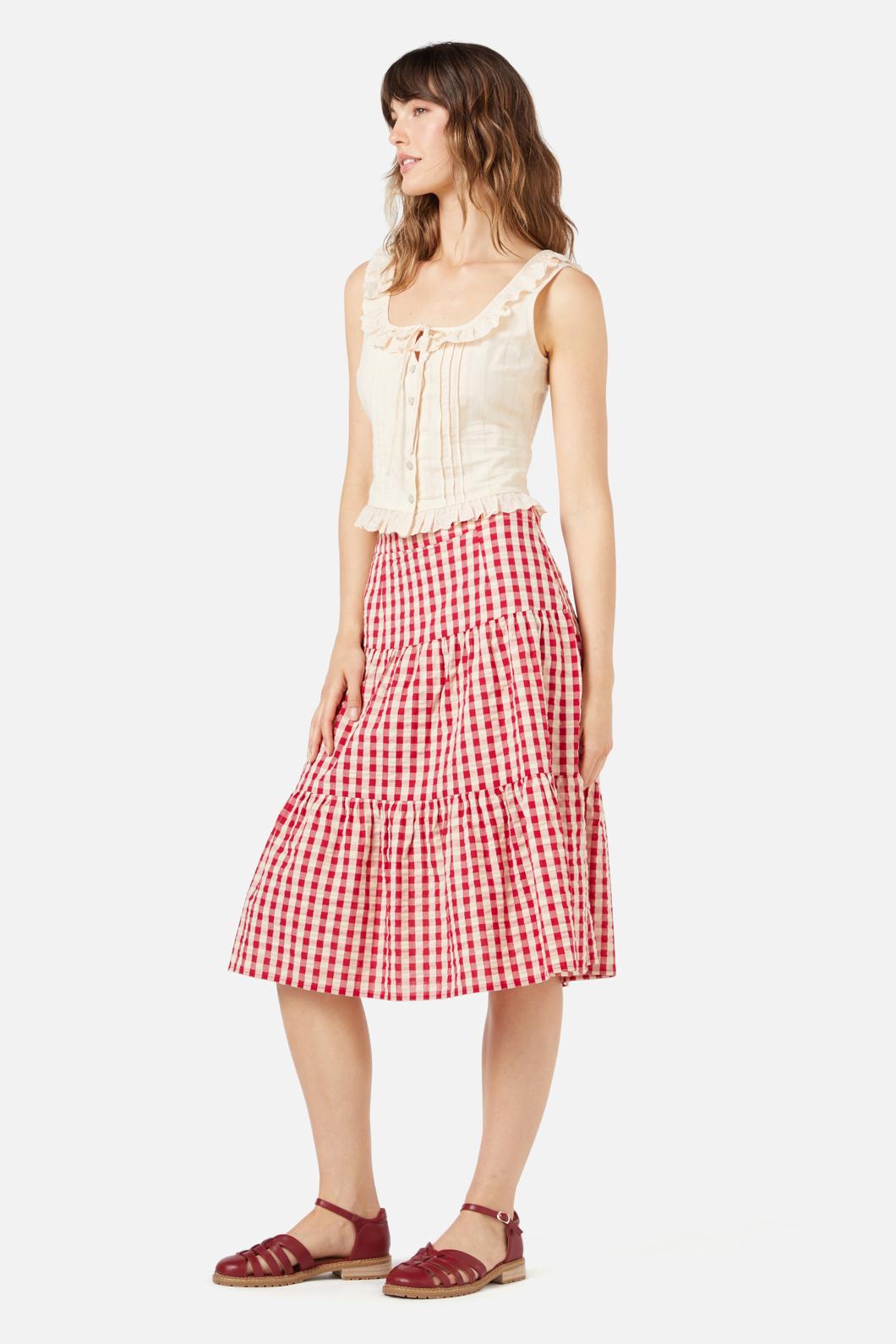 Greta Check Skirt for Women - Stylish Plaid A-Line Skirt | Perfect for Office, Casual Wear & Fall Outfits