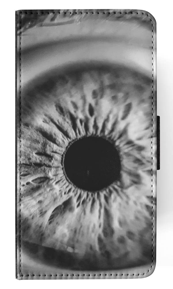 Cool Eyeball Design Flip Wallet Phone Case for Apple iPhone X/Xs - Stylish Protective Cover with Card Slots for Daily Use & Travel