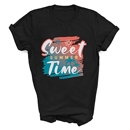 Sweet Summer Time T-Shirt - Comfortable Beach & Travel Tee for Women & Men - Perfect for Vacation, Pool Party, and Summer Outings - Available in Tank, Hoodie, Long Sleeve, Crewneck & Sweatshirt Styles