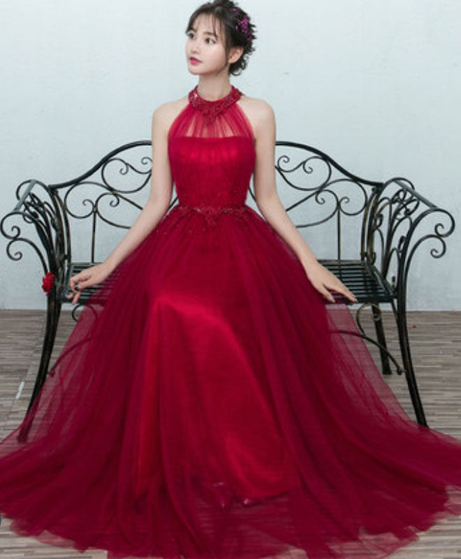 Elegant Blue Tulle Long Prom Dress & Bridesmaid Gown - Perfect for Formal Dances, Weddings & Special Occasions