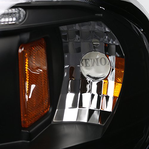 Spec-D Tuning 2LHP-F15097JM-TM LED Halo Projector Headlights for Ford F150 - Black Housing, DRL Lights - Upgrade Your Truck for Night Driving & Off-Road Adventures