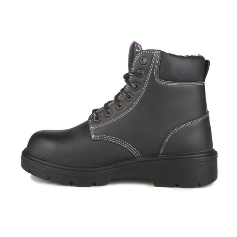 Acton ProLady Women's 5-Inch Steel Toe Work Safety Boots - OSHA Compliant, Slip Resistant, Electrical Hazard Protection - Black (Size 11) - Perfect for Construction, Warehouse & Industrial Work Environments