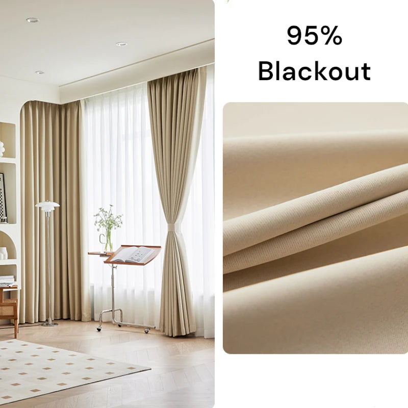 Veda Polyester Fire Retardant Blackout Grommet Curtains - Thermal Insulated Window Drapes for Bedroom, Living Room & Office (Custom Size Available)