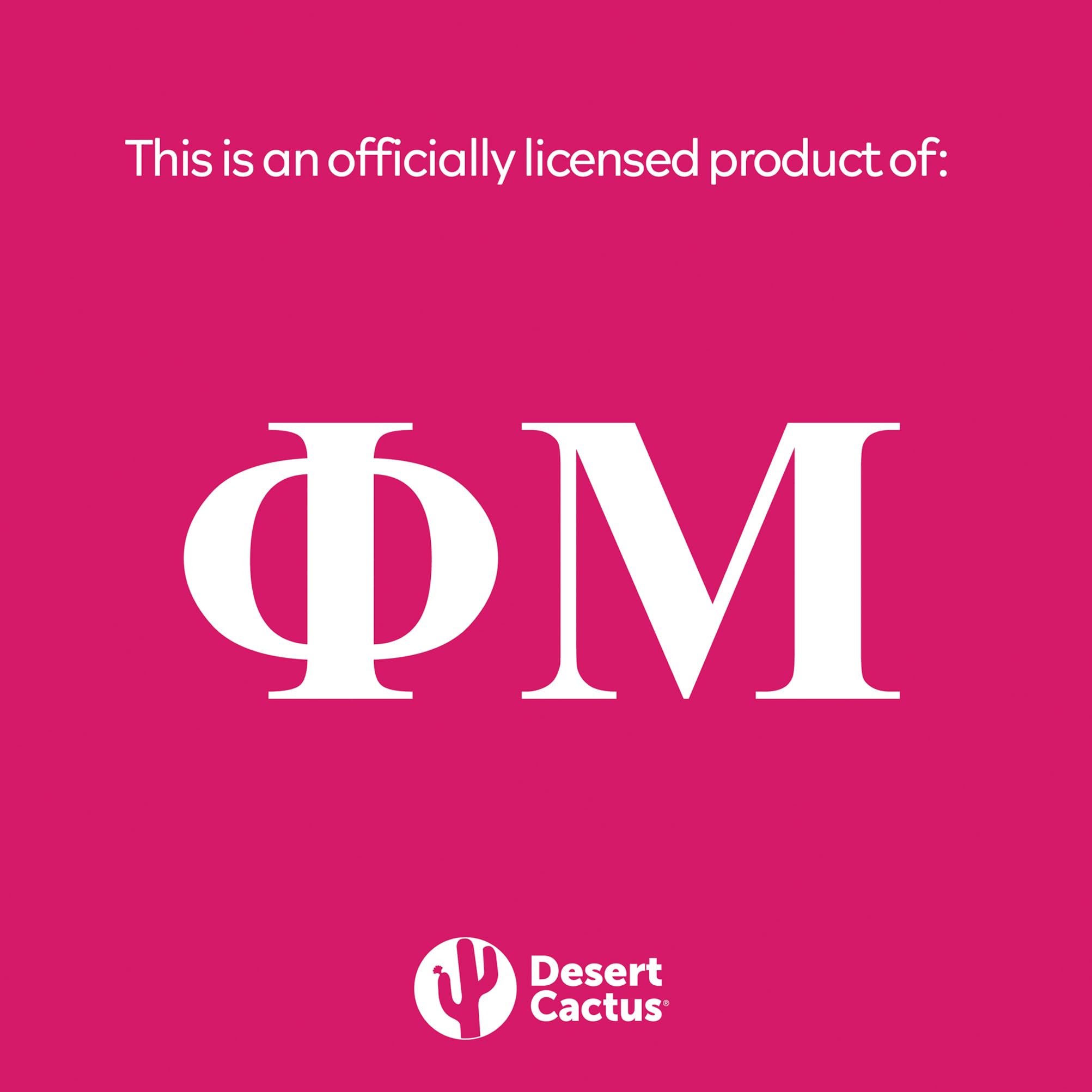Desert Cactus Phi Mu Beanie Hat with Faux Fur Pom - Soft Winter Knit Hat for Women in Pink | Perfect for College Sorority, Winter Fashion & Outdoor Activities