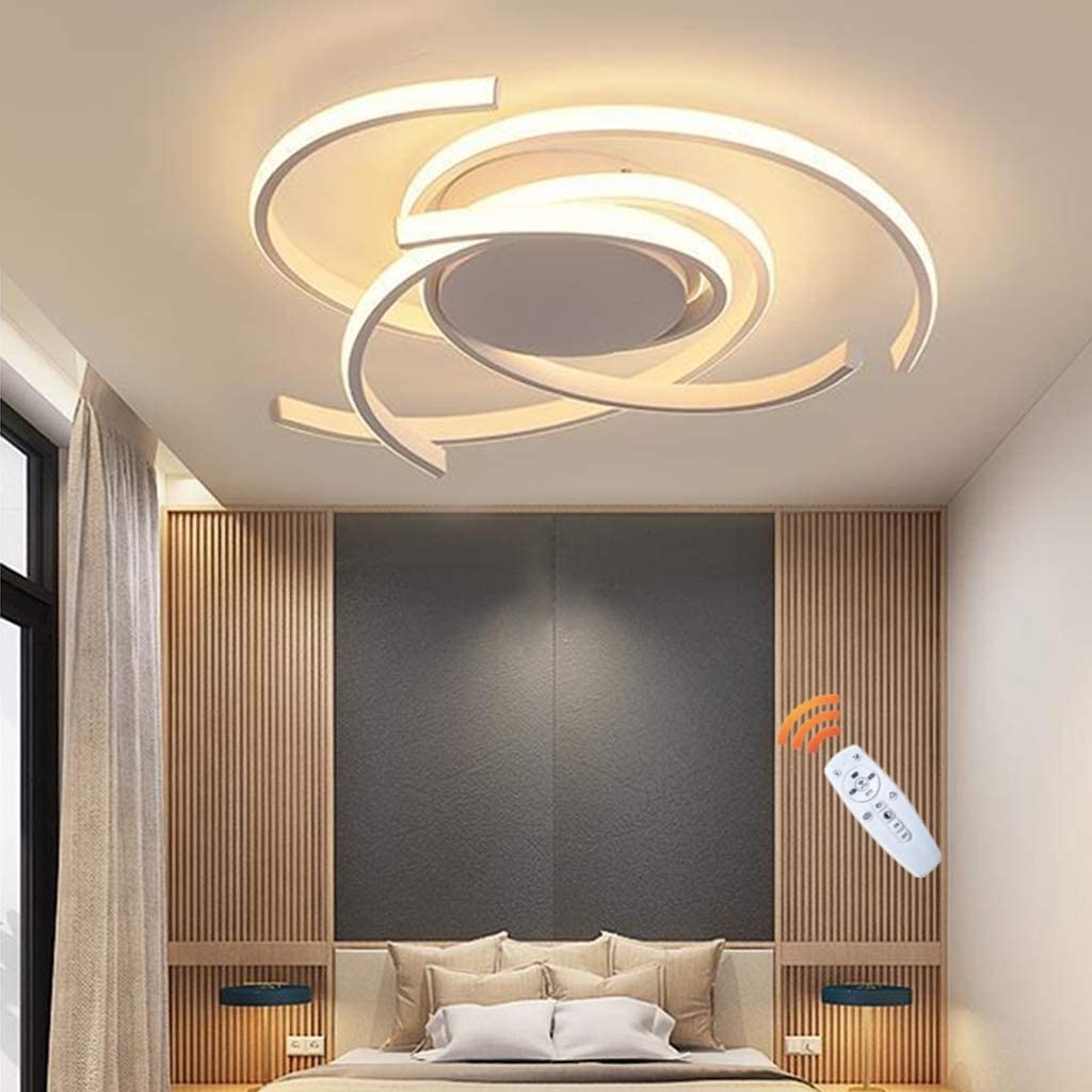 Dimmable LED Ceiling Light - 75cm White Energy Saving Chandelier for Bedroom, Corridor & Youth Room - Perfect for Modern Home Decor & Ambient Lighting