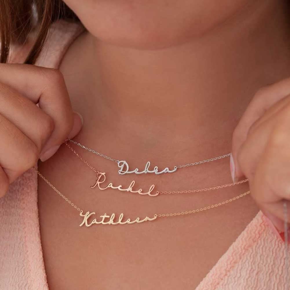Custom Name Necklace for Women - 18K Gold Plated Personalized Layered Name Necklace - Birthday Gift for Her, Anniversary Present, Mother's Day Jewelry - Perfect for Everyday Wear, Date Nights & Special Occasions