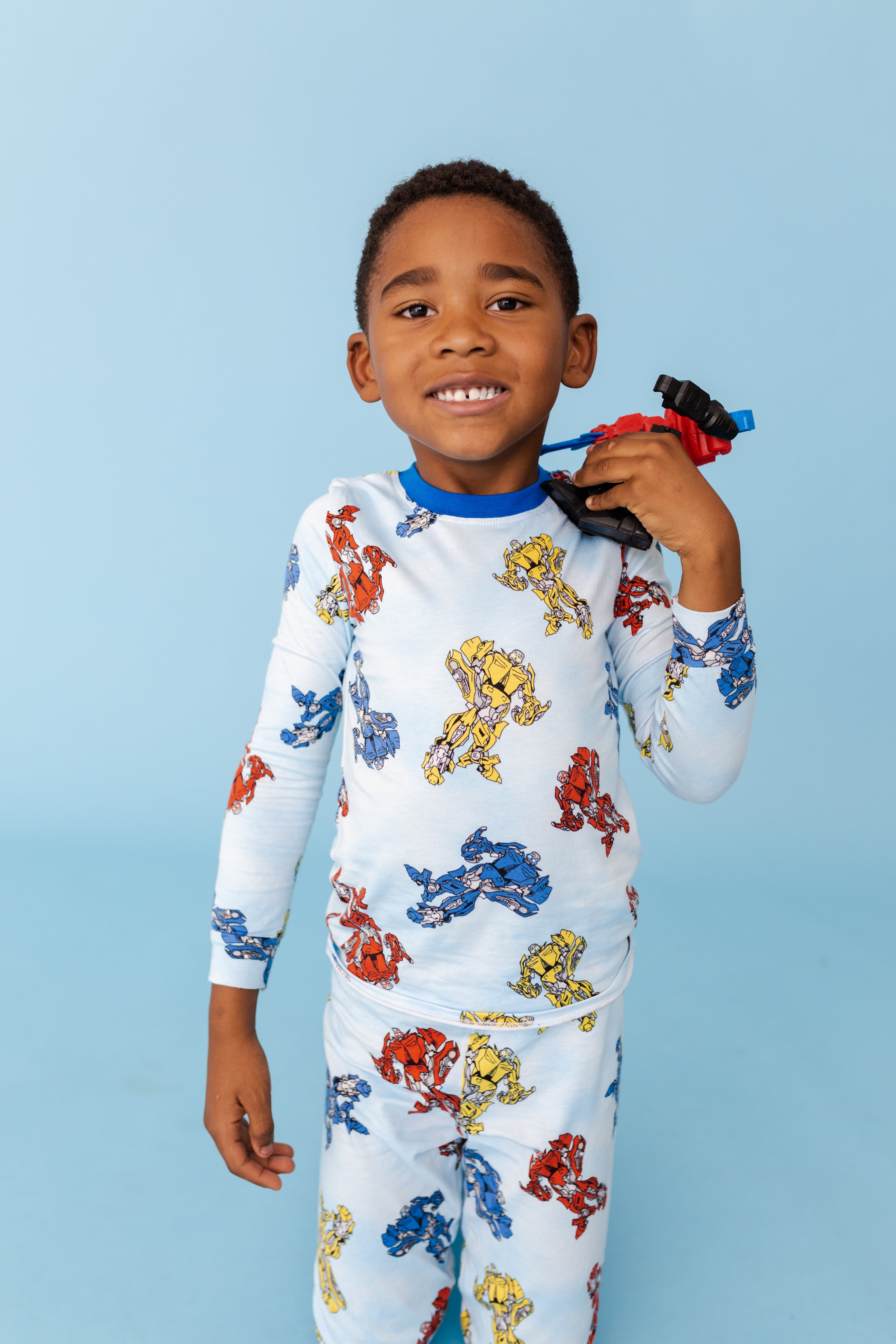 Robots Crew Long Sleeve Set for Kids - Cute Robot Print Matching Outfits | Perfect for School, Playdates & Family Photos