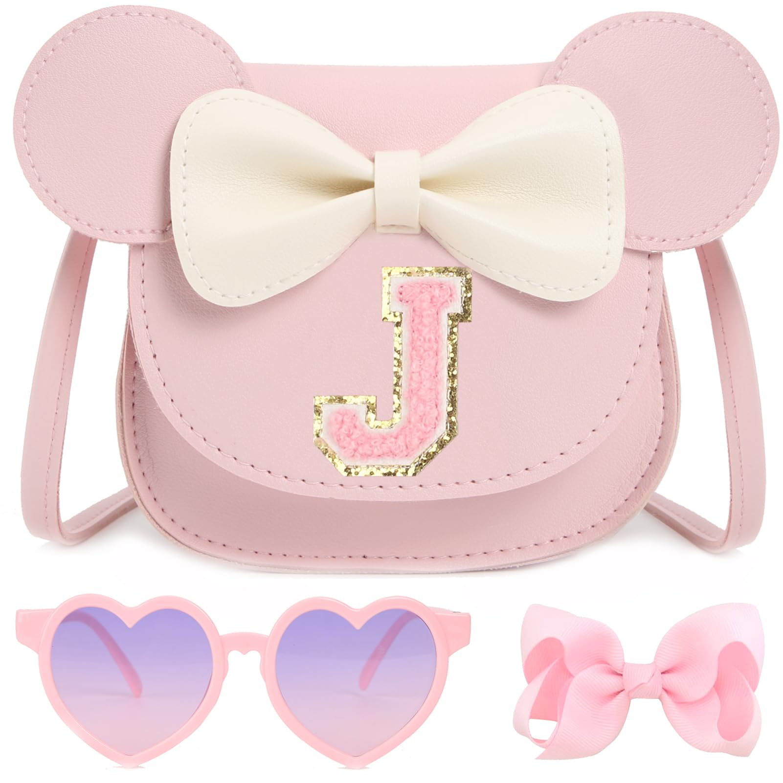 Girls Toddler Purse - Cute Mouse Crossbody Bag & Wallet Set for Little Girls | Perfect Birthday Gift for 2-5 Year Olds | Playtime, Dress-Up & Pretend Shopping Accessory