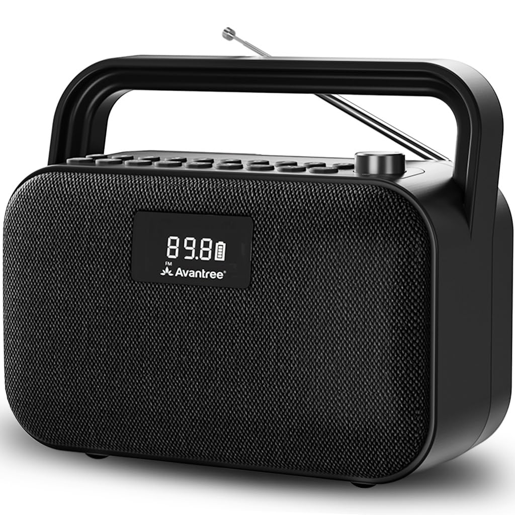 Avantree PowerByte - 便携式30W立体声蓝牙音箱，带数字FM收音机、SD卡播放器、20小时续航、扩展范围，无线有线两用，U盘播放器 - 适用于户外聚会、家庭娱乐和旅行