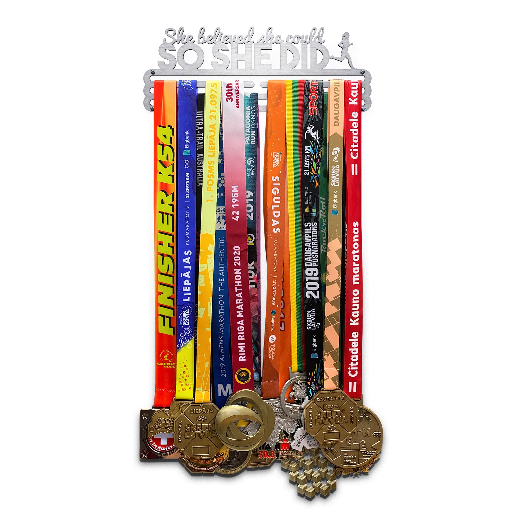 Beast Mode Steel Medal Hanger - Heavy Duty Medal Display Rack for Awards, Ribbons & Badges - Perfect for Sports Trophies, Military Medals & Competition Awards Display