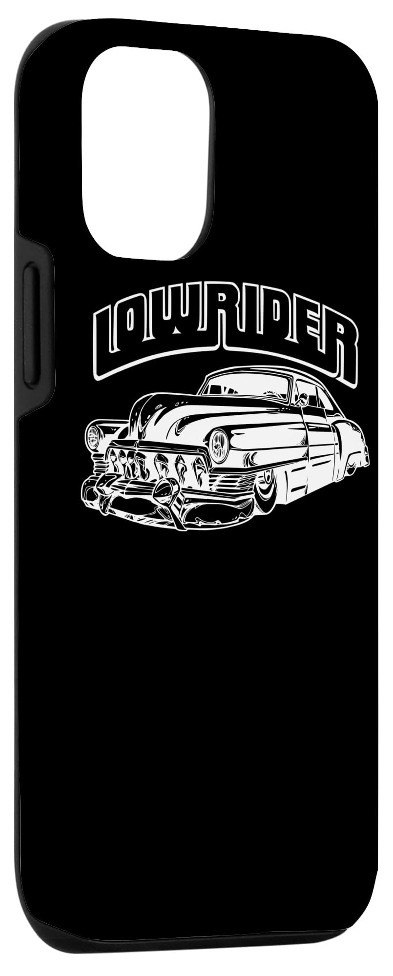 Vintage Lowrider iPhone 12/12 Pro Case - Chicano Cholo Style Hard Phone Cover for Men - Perfect for Car Enthusiasts & Lowrider Culture Fans