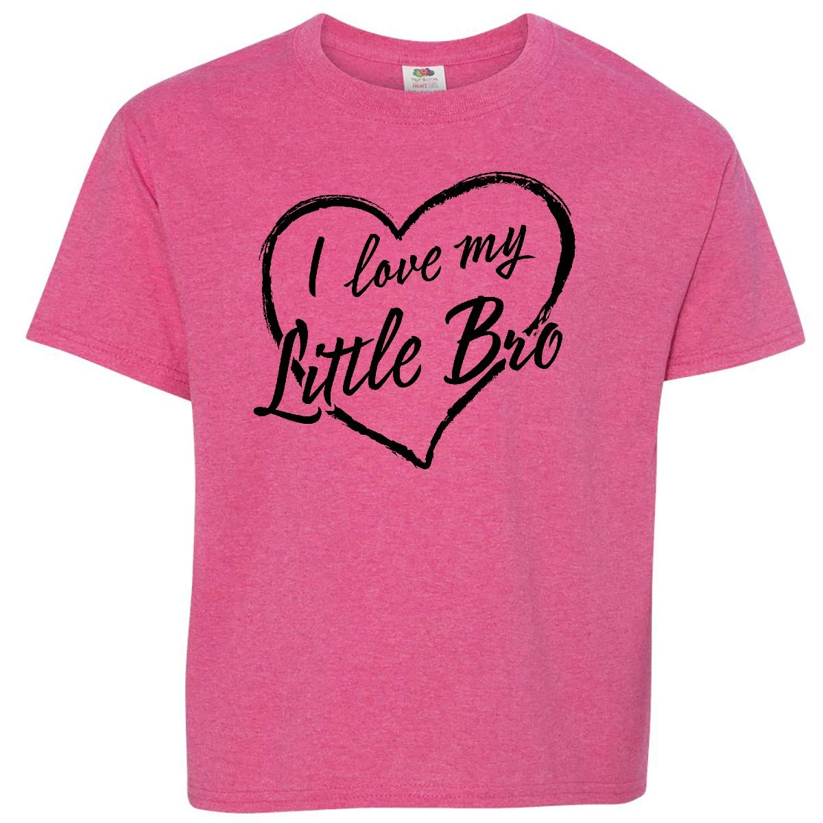 Inktastic I Love My Little Brother Black Chalk Heart Youth T-Shirt - Cute Sibling Matching Outfit for Brothers & Sisters