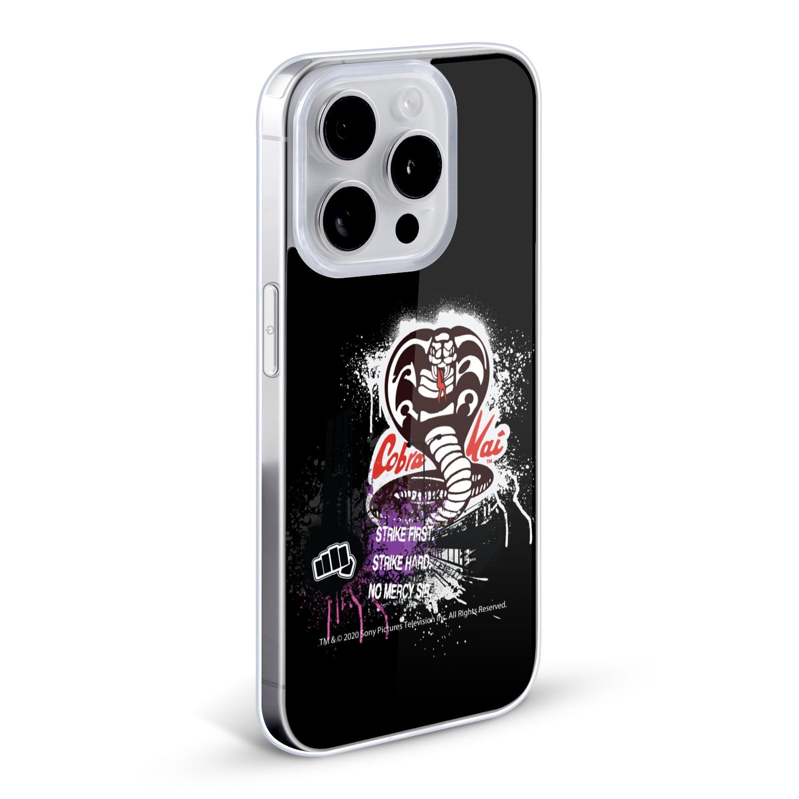 Head Case Designs Cobra Kai No Mercy Logo Soft Gel Case for iPhone 12 & 12 Pro - Officially Licensed Durable Protection for Fans & Gym