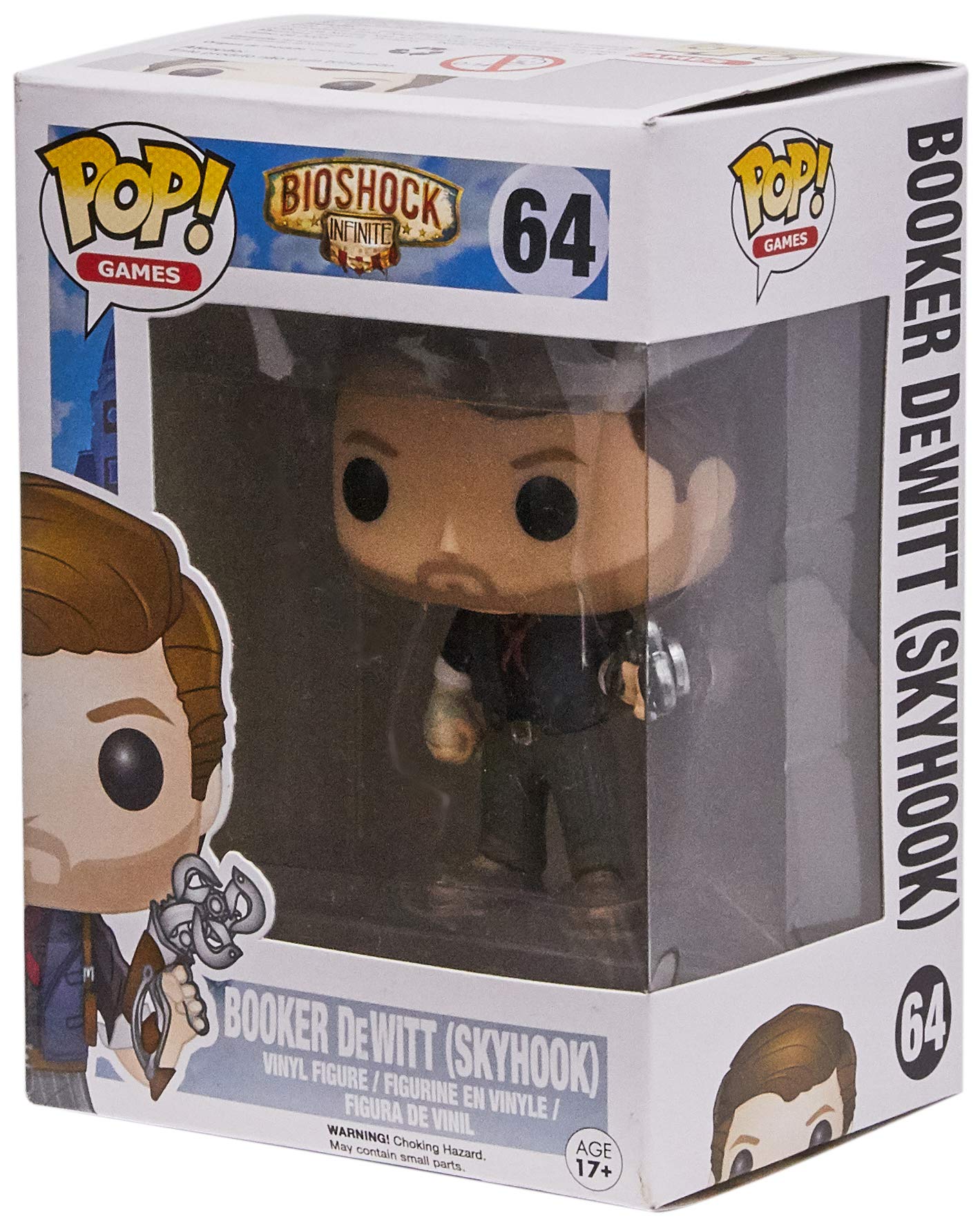 Funko POP Games: Bioshock - Skyhook Booker Dewitt Collectible Action Figure | Video Game Merchandise for Fans | Perfect for Display, Gaming Room Decor, and Gift Giving