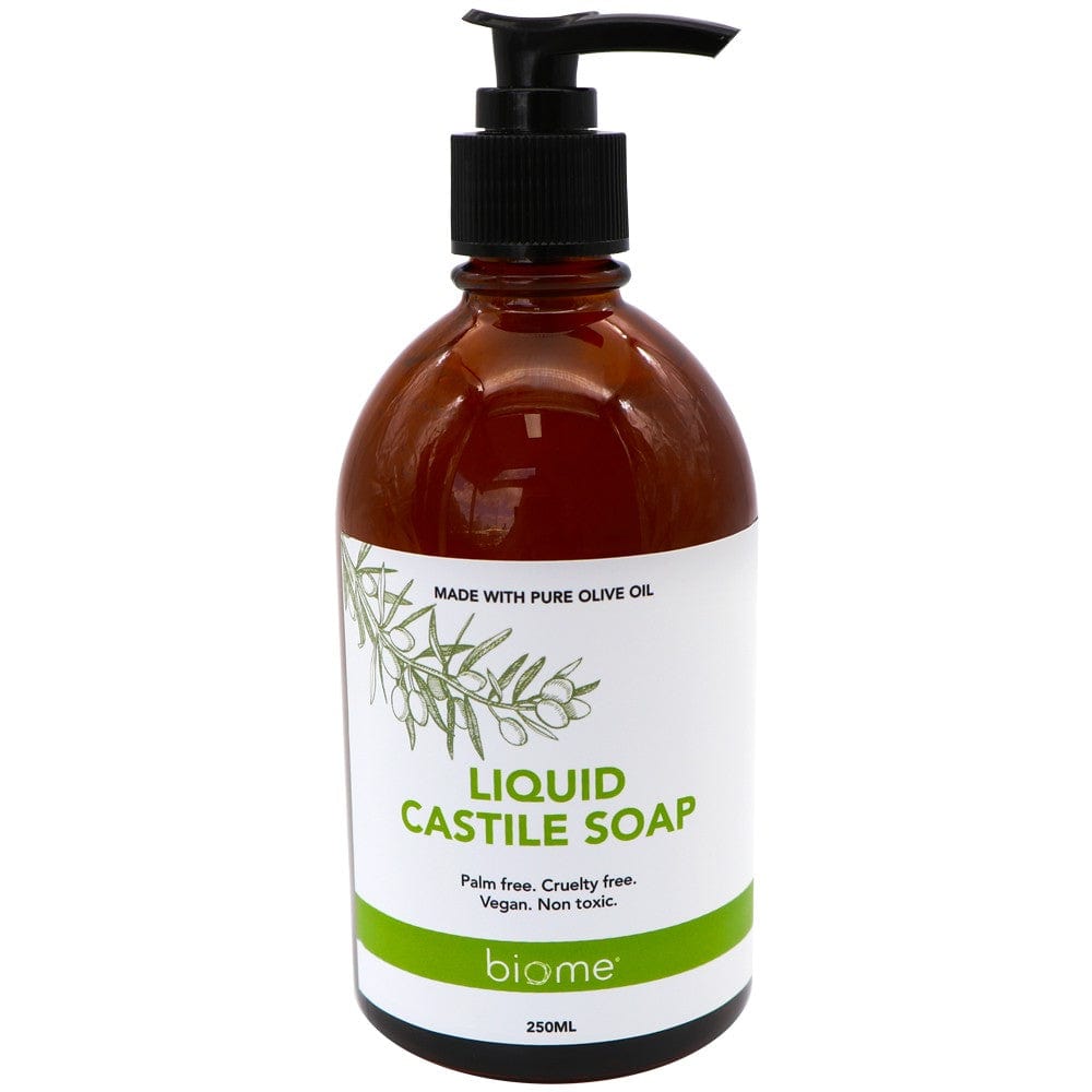 Biome Concentrated Liquid Castile Soap - Unscented 250ml | Vegan, Organic & Eco-Friendly | Made in Australia | Perfect for Sensitive Skin, Baby Care & Household Cleaning