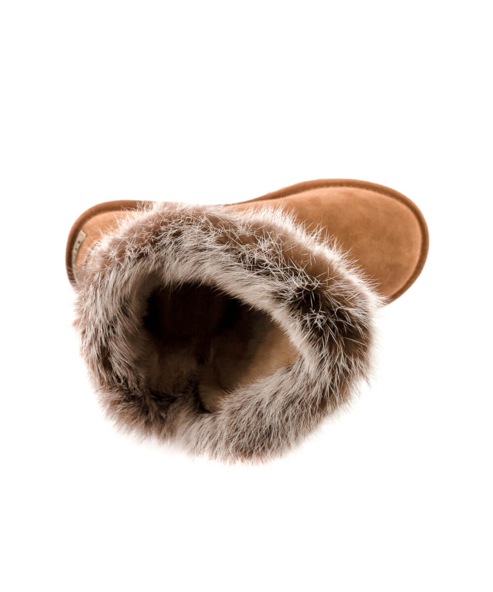 Women's UGG Classic Rabbit Fur Boots - Cozy Winter Snow Boots for Women, Perfect for Cold Weather, Outdoor Activities & Casual Wear