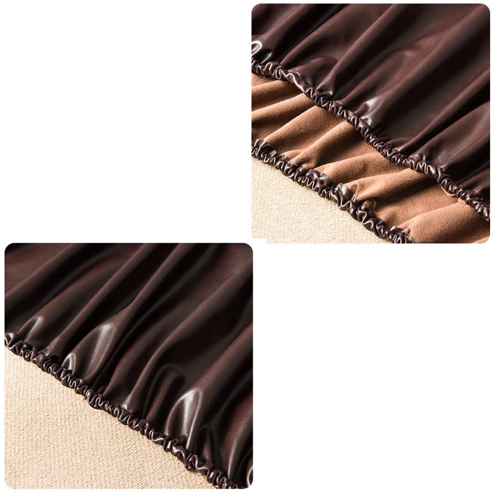 Premium PU Leather Stretch Sofa Armrest Covers - Waterproof Furniture Protector for Armchairs, Couches & Recliners (Brown) | Home Decor, Living Room Essentials & Pet-Proof Sofa Protection