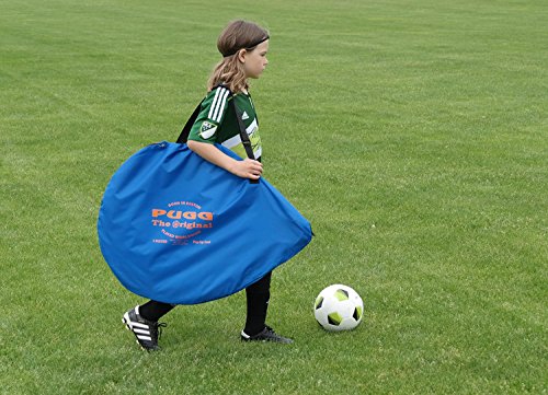 PUGG 4ft Portable Pop Up Soccer Goal - Original Training Futsal Football Net with Carry Bag (Set of 2) - Perfect for Backyard Practice, Youth Games & Pickup Matches