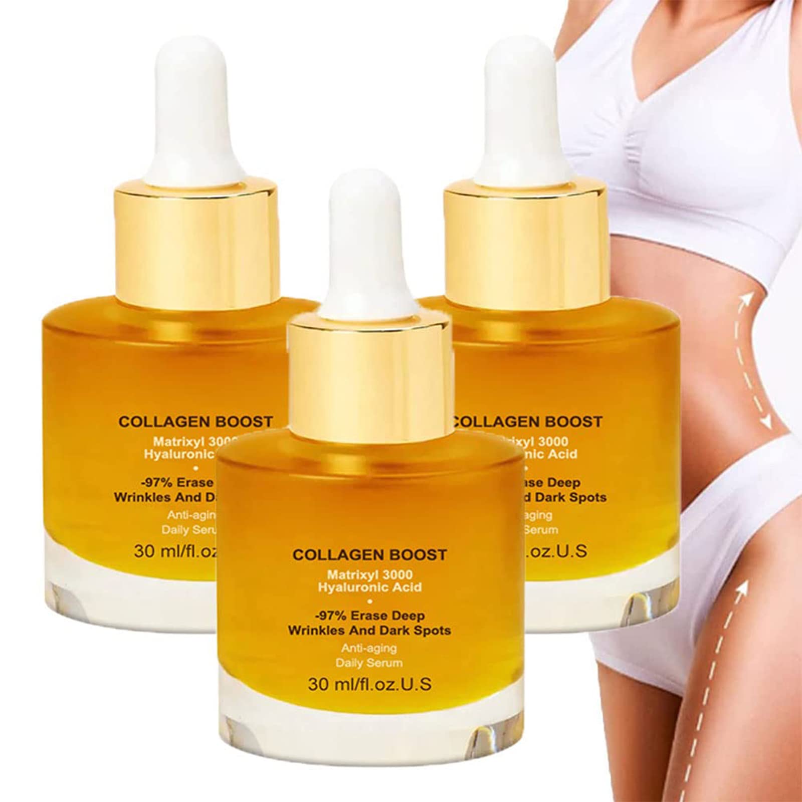 CurvaLift Collagen Boosting Body Oil - Firming & Lifting Skincare Treatment with Natural Essential Oils for All Skin Types | Anti-Aging Moisturizer for Body Contouring & Skin Tightening | Perfect for Daily Use & Post-Workout Recovery