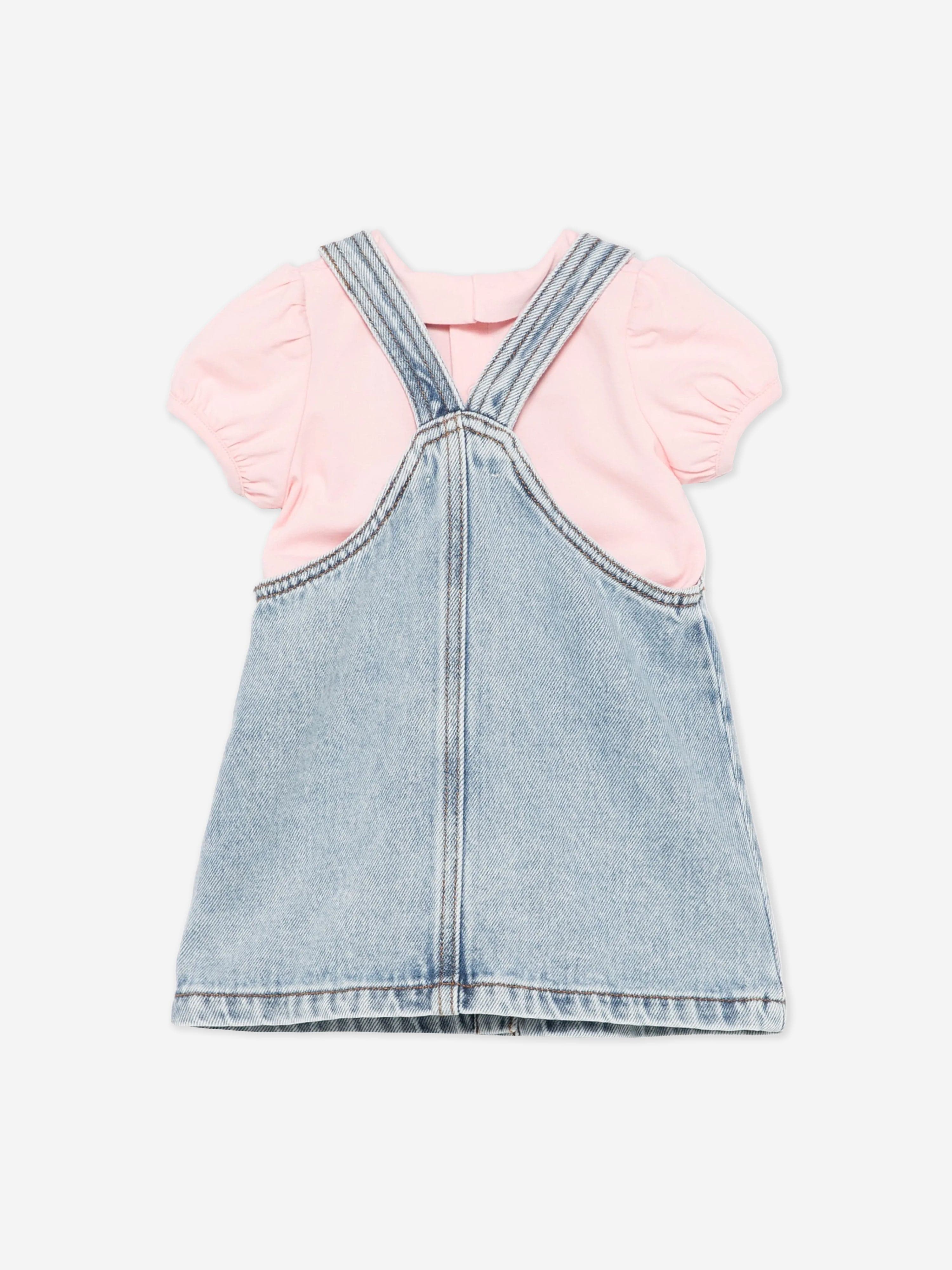 Pink Teddy Bear Dress Set for Baby Girls - Soft & Cute Outfit for Parties, Photos & Special Occasions