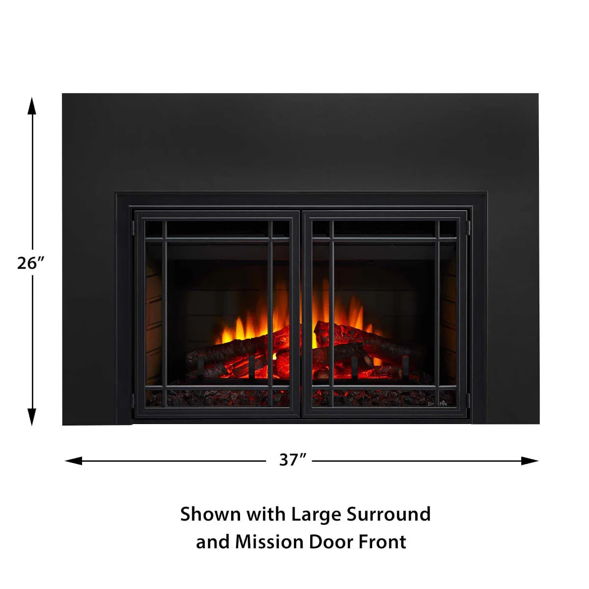 Simplifire 25 Electric Fireplace Insert - 25 Inch Recessed Wall Mount Heater with Realistic Flame Effect | Perfect for Living Rooms, Bedrooms & Home Offices (SF INS25)
