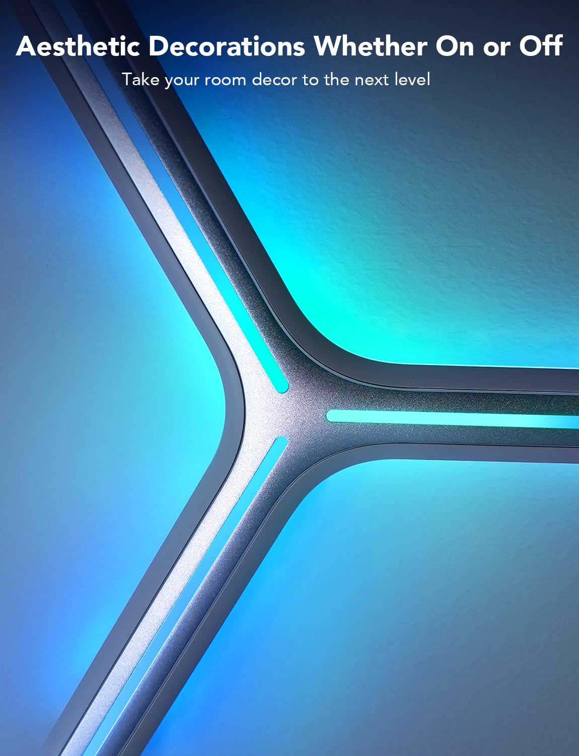 Govee Glide RGBIC LED Wall Lights - Smart Wi-Fi Gaming Lights with Music Sync for Gaming Room Setup