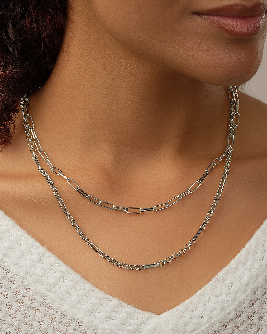 Shirin Layered Chain Necklace for Women - Elegant Gold & Silver Layered Necklaces - Perfect for Everyday Wear, Date Nights & Gifts